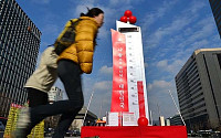 [포토]광화문 광장 '사랑의 온도탑' 2670억원 목표