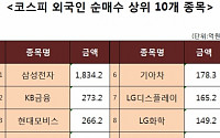 [코스피 외국인 순매수 상위 10개 종목]