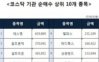 ［코스닥 기관 순매수 상위 10개 종목］