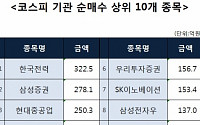 [코스피 기관 순매수 상위 10개 종목]