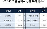 [코스피 기관 순매수 상위 10개 종목]