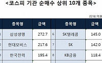 [코스피 기관 순매수 상위 10개 종목]