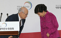 [포토] 인사하는 박근혜 당선인과 김용준 총리 지명자