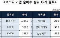 [코스피 기관 순매수 상위 10개 종목]