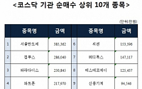 [코스닥 기관 순매수 상위 10개 종목]