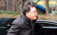 [포토]집무실로 출근하는 정홍원 총리 후보자