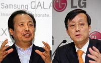 [MWC 2013]태블릿으로 관심 돌린 삼성 신종균, 스마트폰 4000만대 선언한 LG 박종석