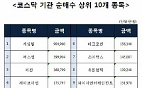 [코스닥 기관 순매수 상위 10개 종목]