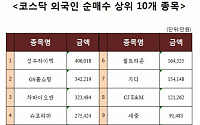 [코스닥 외국인 순매수 상위 10개 종목]