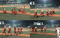 라니아 야구장 축하 공연…전신 시스루 의상 화끈한 댄스