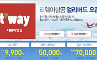 티웨이항공 '김포~제주 9900원' 이벤트…홈페이지 마비