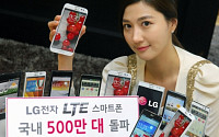 LG전자, LTE 스마트폰 국내 판매 500만대 돌파