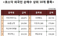 [코스닥 외국인 순매수 상위 10개 종목]