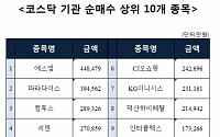 [코스닥 기관 순매수 상위 10개 종목]