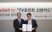 [포토]KT미디어허브-신한카드, ‘올레 TV포인트 신한카드’ 출시