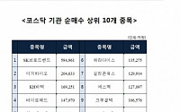 [코스닥 기관 순매수 상위 10개 종목]