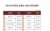 [코스닥 외국인 순매수 상위 10개 종목]