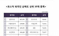 [코스닥 외국인 순매도 상위 10개 종목]