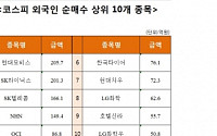 [코스피 외국인 순매수 상위 10개 종목]