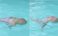 혼자 수영에 다이빙도 하는 16개월 아기…&quot;수영선수급 실력이네&quot;