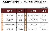 [코스닥 외국인 순매수 상위 10개 종목]