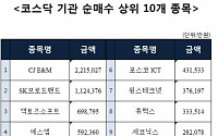 [주간 코스닥 기관 순매수 상위 10개 종목]