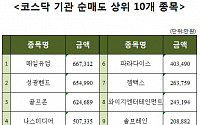 [주간 코스닥 기관 순매도 상위 10개 종목]