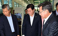 [포토]중소기업 현장 방문한 최경환 원내대표-김기문 중소기업중앙회장