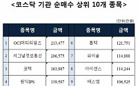 [코스닥 기관 순매수 상위 10개 종목]