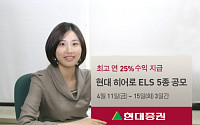 현대證, 15일까지 최고 연 25% ELS 5종 공모