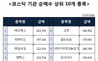 [코스닥 기관 순매수 상위 10개 종목]
