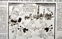 프랑스주간지, 도쿄올림픽 풍자 만평 논란…방사능 탓에 팔·다리 3개?