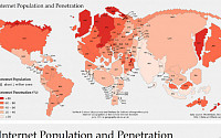 세계 중년 남성 체형 비교, 이번엔 인터넷 인구 기준 세계 지도 ‘화제’