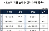 [코스피 기관 순매수 상위 10개 종목]