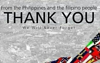 필리핀 피해지원 감사 포스터…500만달러 주고도 한국 태극기 제외, 왜?