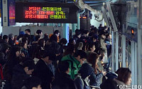 [포토]철도파업 8일째. 전철 기다리는 출근길 시민들.