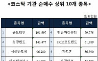 [코스닥 기관 순매수 상위 10개 종목]