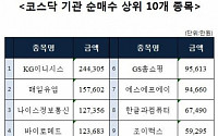 [코스닥 기관 순매수 상위 10개 종목]