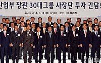 [포토]30대그룹 사장단과 기념촬영하는 윤상직 장관