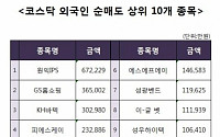 [코스닥 외국인 순매도 상위 10개 종목]