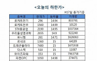 [오늘의 하한가] STX중공업 등 관리종목 우려주 ‘우수수’