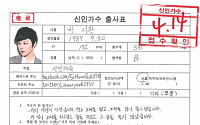 '10kg 감량' 박시환, 데뷔 앞두고 '자필 출사표' 공개