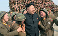 [포토] 김정은 위원장, 여성방사포병들과 기념사진