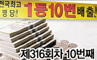 10주 만에 10번째 로또1등 당첨?