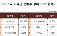 [코스닥 외국인 순매수 상위 10개 종목]