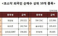 [코스닥 외국인 순매수 상위 10개 종목]