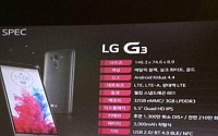 LG전자 ‘G3’, 이달 28일 공개 앞두고 스펙 및 발표 자료 유출