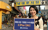 신한카드, 재래시장 카드 수수료 2%로 인하