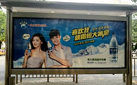 [포토] 中 길거리에 게재된 김수현·전지현 '장백산 생수' 광고