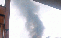 [포토] 광주 헬기추락... 도심에 치솟는 검은 연기